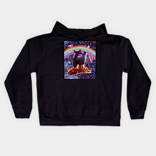 Space Sloth Riding Llama Unicorn - Taco & Burrito Kids Hoodie